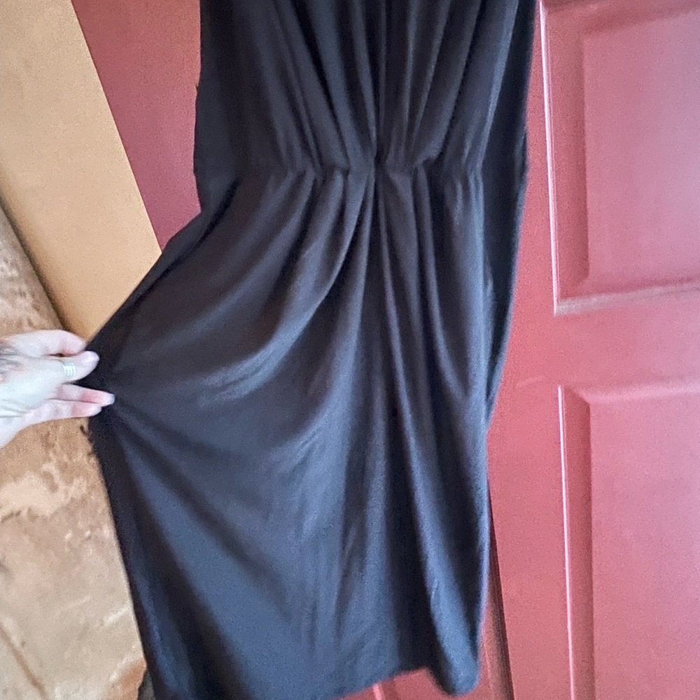 NWT BCBG black mid length spaghetti strap dress - Picture 3 of 10